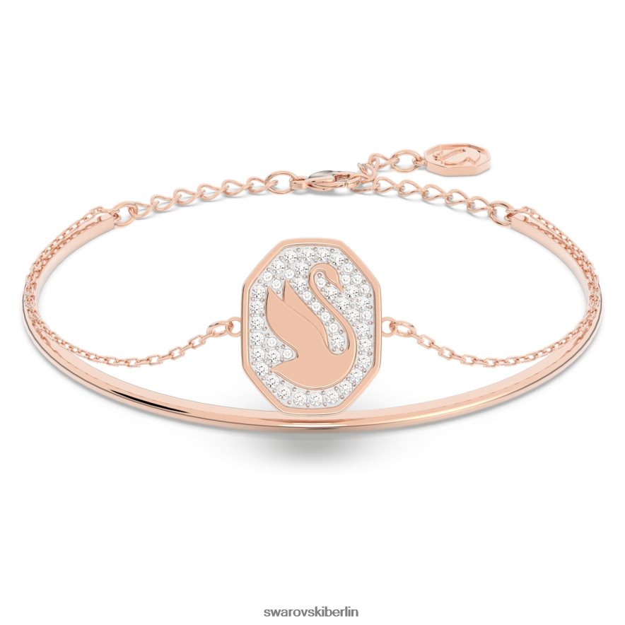 Swarovski Signum-Armreif Schwan, weiß, rosévergoldet Schmuck HLT448639