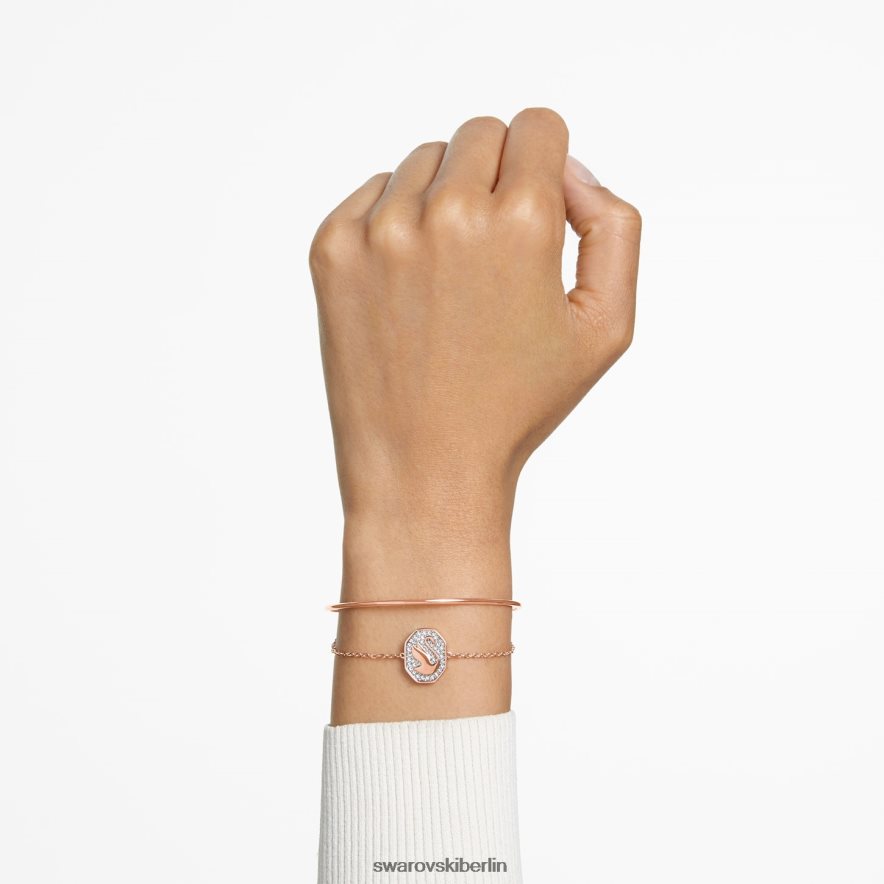 Swarovski Signum-Armreif Schwan, weiß, rosévergoldet Schmuck HLT448639