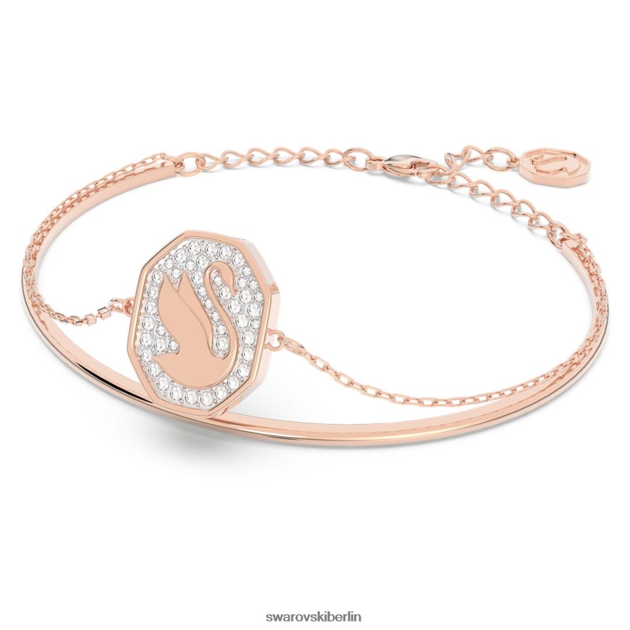 Swarovski Signum-Armreif Schwan, weiß, rosévergoldet Schmuck HLT448639