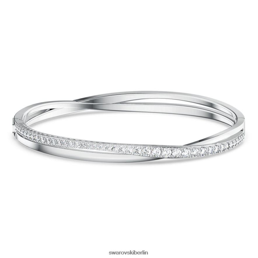 Swarovski Twist-Armreif weiß, rhodiniert Schmuck HLT448592