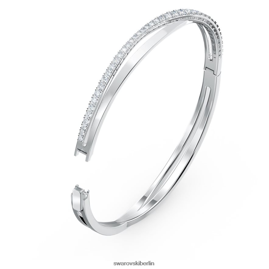 Swarovski Twist-Armreif weiß, rhodiniert Schmuck HLT448592