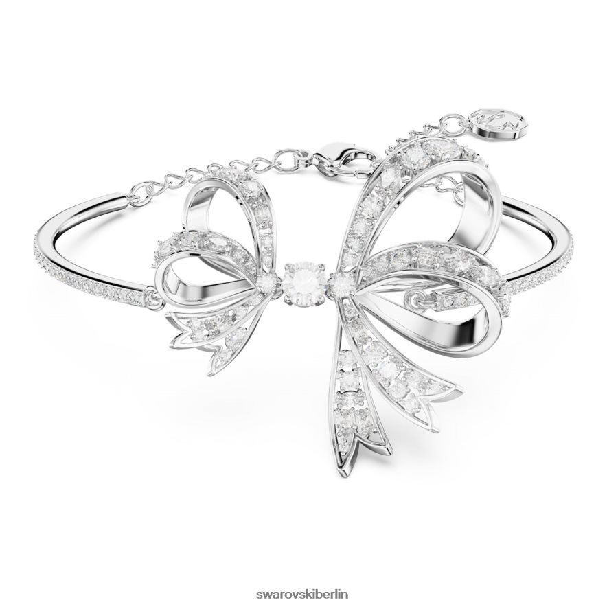 Swarovski Volta-Armreif Schleife, weiß, rhodiniert Schmuck HLT448505