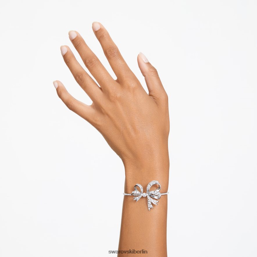 Swarovski Volta-Armreif Schleife, weiß, rhodiniert Schmuck HLT448505