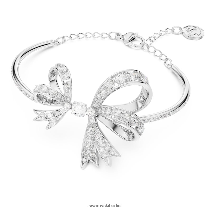 Swarovski Volta-Armreif Schleife, weiß, rhodiniert Schmuck HLT448505