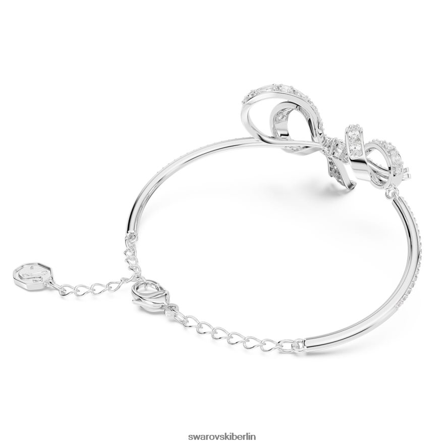 Swarovski Volta-Armreif Schleife, weiß, rhodiniert Schmuck HLT448505