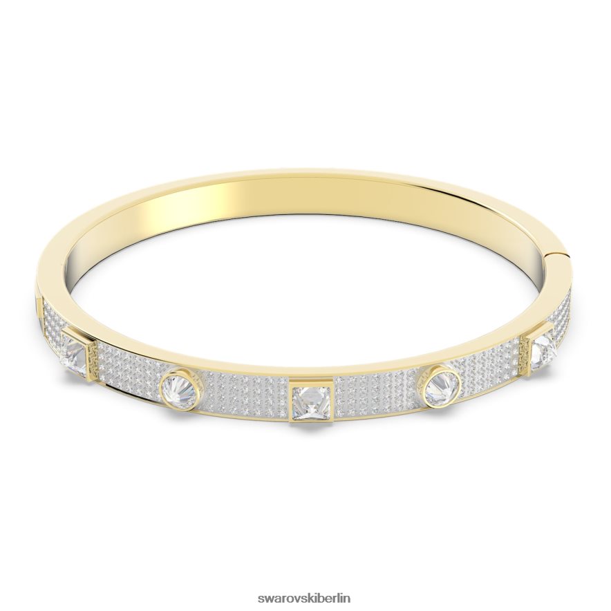 Swarovski aufregender Armreif Mischschliffe, Pavé, weiß, vergoldet Schmuck HLT448628
