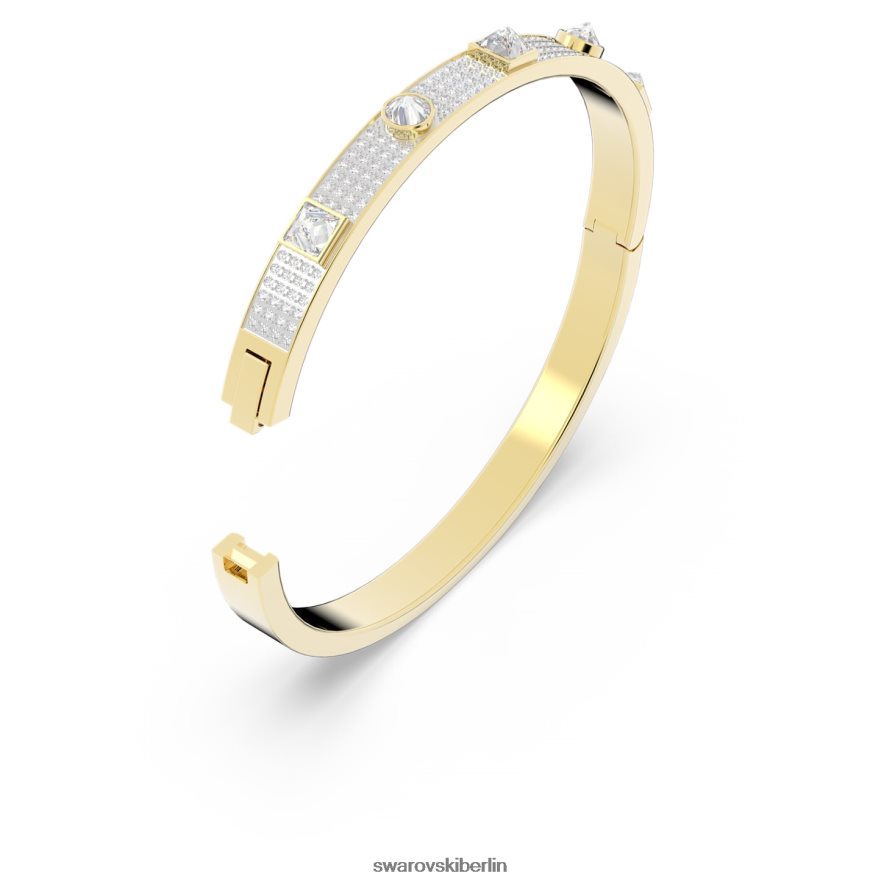 Swarovski aufregender Armreif Mischschliffe, Pavé, weiß, vergoldet Schmuck HLT448628