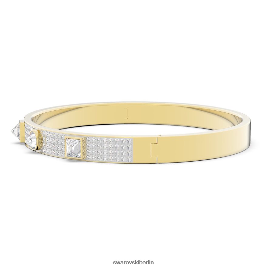 Swarovski aufregender Armreif Mischschliffe, Pavé, weiß, vergoldet Schmuck HLT448628
