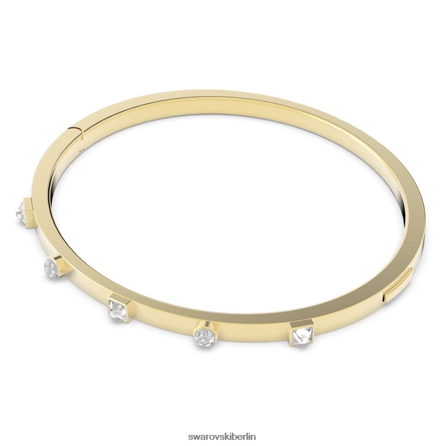 Swarovski aufregender Armreif Mischschliffe, weiß, vergoldet Schmuck HLT448627