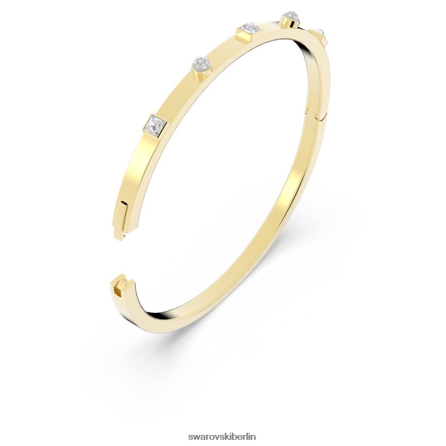 Swarovski aufregender Armreif Mischschliffe, weiß, vergoldet Schmuck HLT448627