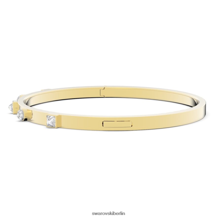 Swarovski aufregender Armreif Mischschliffe, weiß, vergoldet Schmuck HLT448627