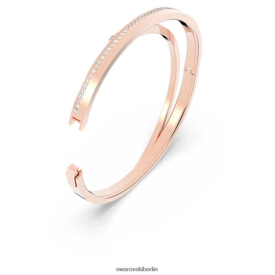 Swarovski frischer Armreif Rundschliff, weiß, rosévergoldet Schmuck HLT448623