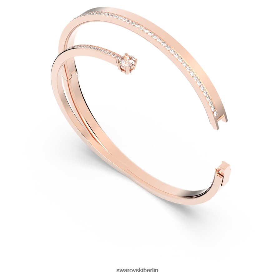 Swarovski frischer Armreif Rundschliff, weiß, rosévergoldet Schmuck HLT448623