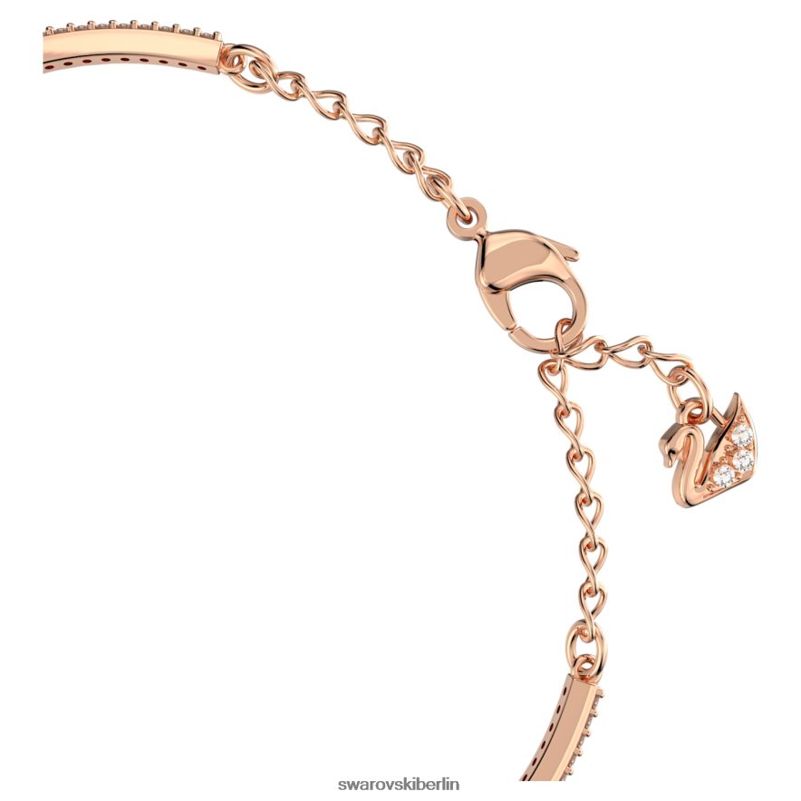 Swarovski funkelnder Tanz-Armreif Kleeblatt, weiß, rosévergoldet Schmuck HLT448637