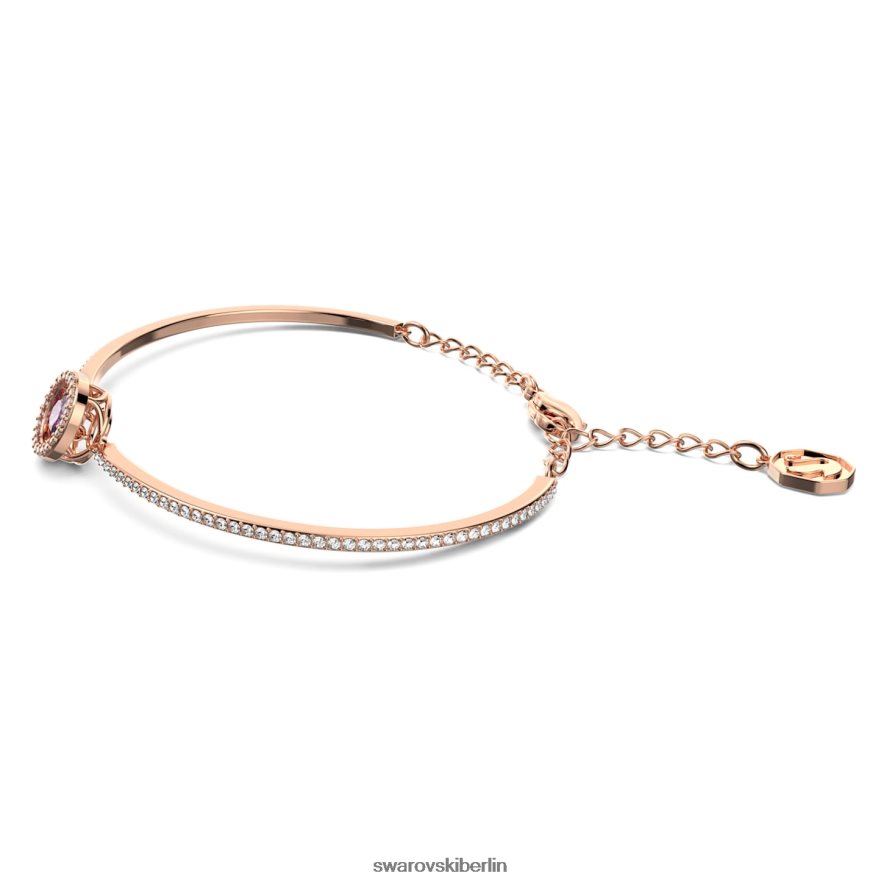 Swarovski funkelnder Tanz-Armreif runder Schliff, lila, rosévergoldet Schmuck HLT448636