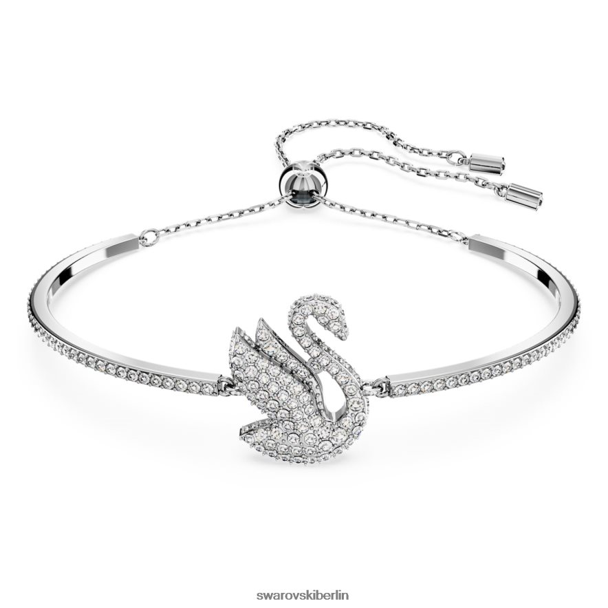 Swarovski kultiger Schwanen-Armreif Schwan, weiß, rhodiniert Schmuck HLT448508