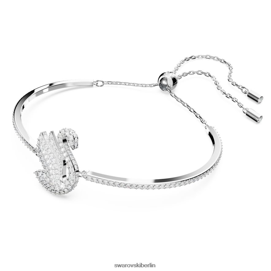 Swarovski kultiger Schwanen-Armreif Schwan, weiß, rhodiniert Schmuck HLT448508