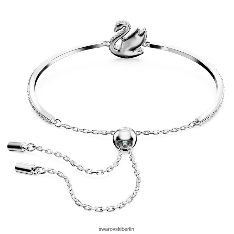 Swarovski kultiger Schwanen-Armreif Schwan, weiß, rhodiniert Schmuck HLT448508