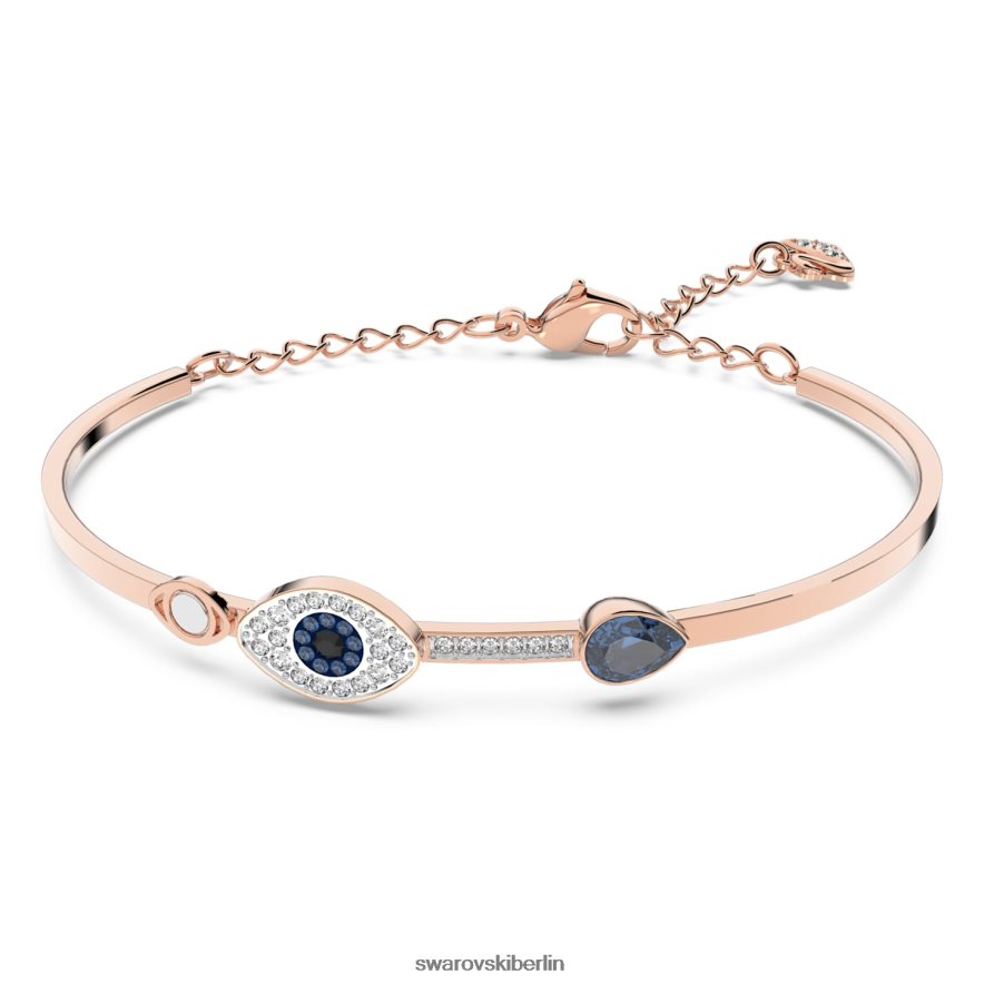 Swarovski symbolischer Armreif böser Blick, blau, gemischte Metalloberfläche Schmuck HLT448590