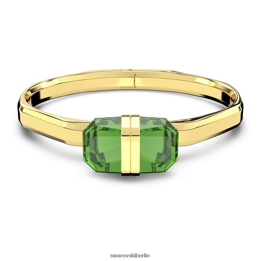 Swarovski transparenter Armreif Magnetverschluss, grün, goldfarbenes Finish Schmuck HLT448606