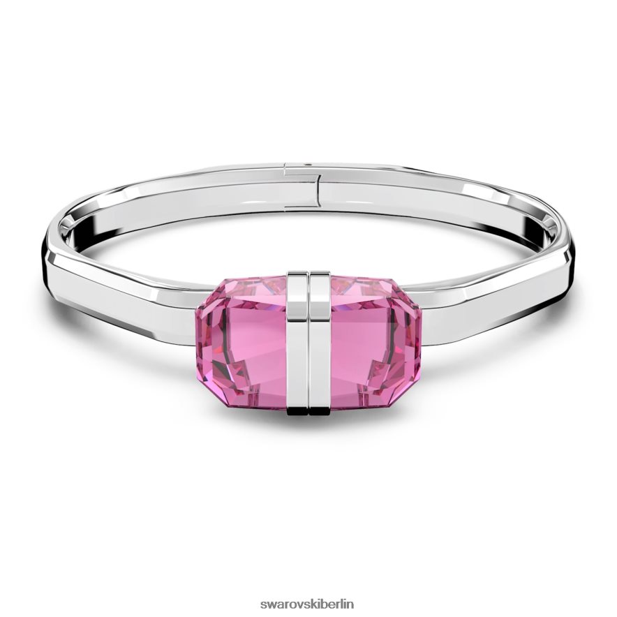 Swarovski transparenter Armreif Magnetverschluss, rosa, Edelstahl Schmuck HLT448618