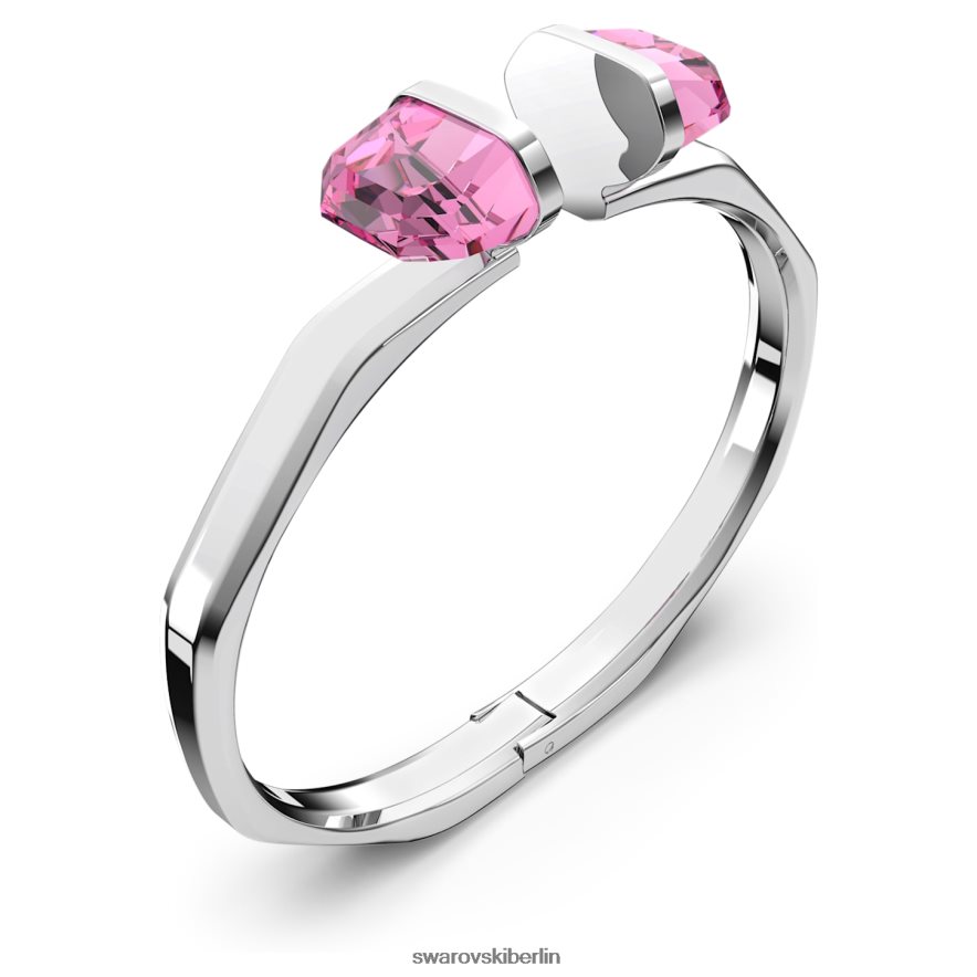 Swarovski transparenter Armreif Magnetverschluss, rosa, Edelstahl Schmuck HLT448618