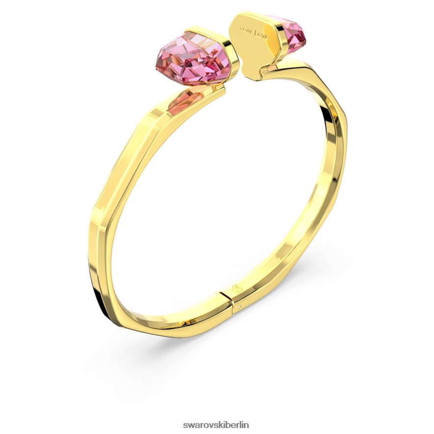 Swarovski transparenter Armreif Magnetverschluss, rosa, vergoldet Schmuck HLT448617