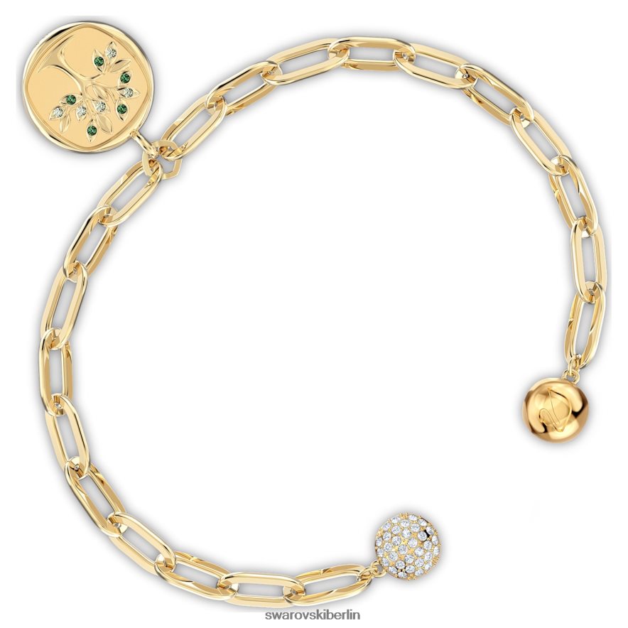 Swarovski Das Elemente-Armband Magnetverschluss, Erdelement, Baum, grün, vergoldet Schmuck HLT448469