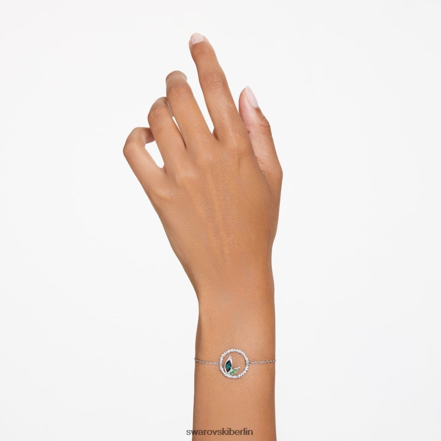 Swarovski Dellium-Armband Bambus, grün, rhodiniert Schmuck HLT448441