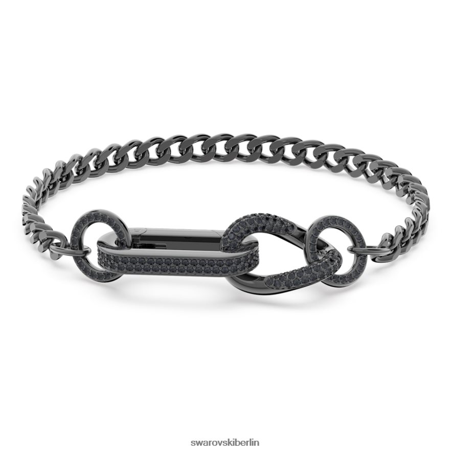 Swarovski Dextera-Armband Pavé, gemischte Glieder, schwarz, rutheniumplattiert Schmuck HLT448428