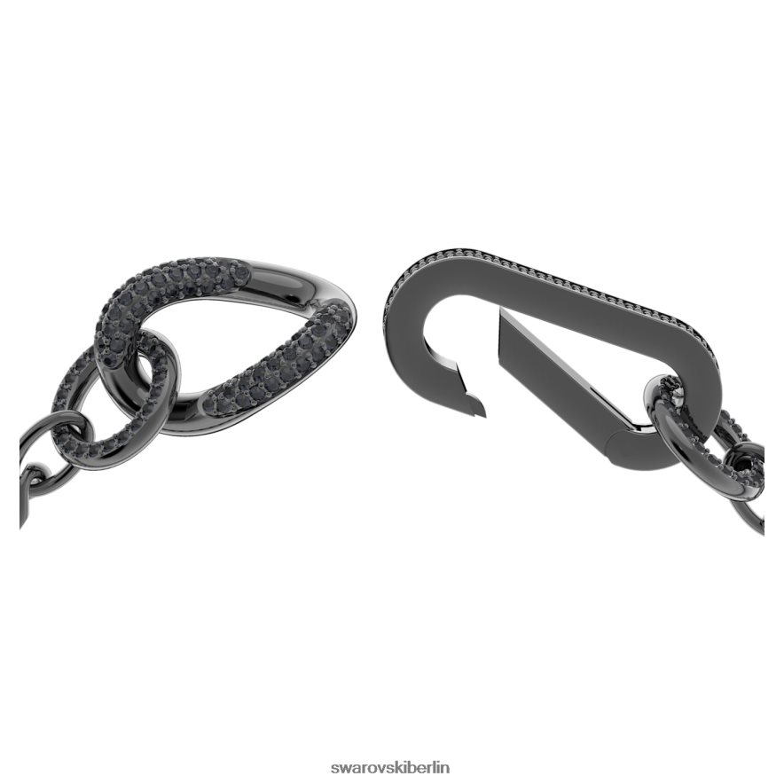 Swarovski Dextera-Armband Pavé, gemischte Glieder, schwarz, rutheniumplattiert Schmuck HLT448428