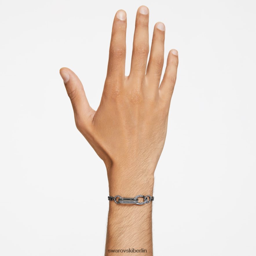 Swarovski Dextera-Armband Pavé, gemischte Glieder, schwarz, rutheniumplattiert Schmuck HLT448428