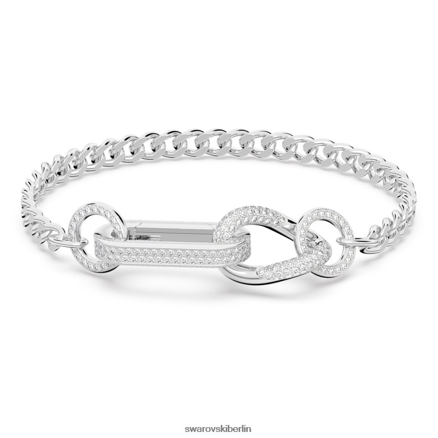 Swarovski Dextera-Armband Pavé, gemischte Glieder, weiß, rhodiniert Schmuck HLT448423