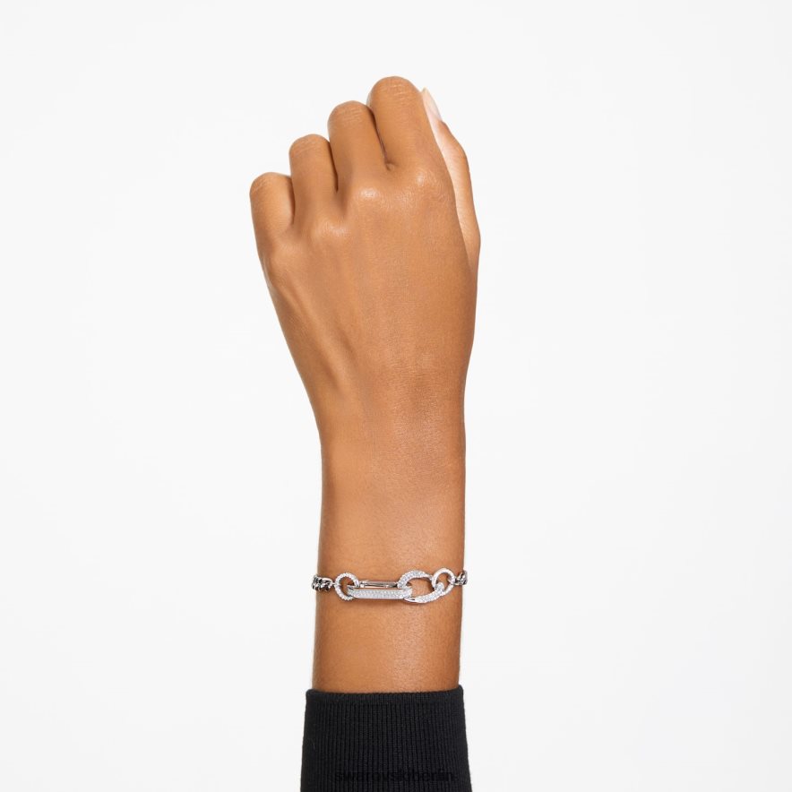 Swarovski Dextera-Armband Pavé, gemischte Glieder, weiß, rhodiniert Schmuck HLT448423