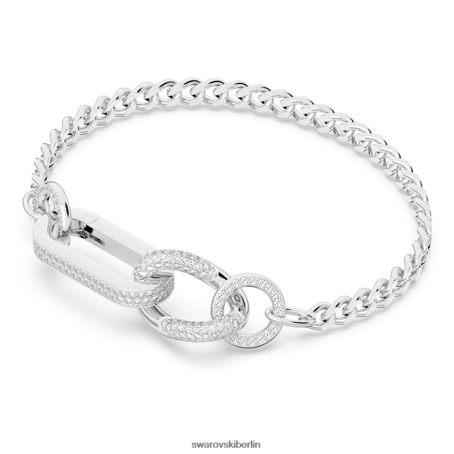 Swarovski Dextera-Armband Pavé, gemischte Glieder, weiß, rhodiniert Schmuck HLT448423