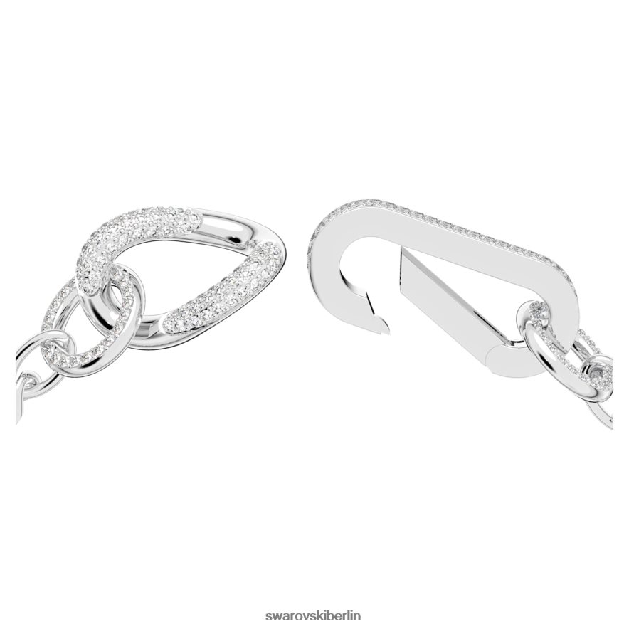 Swarovski Dextera-Armband Pavé, gemischte Glieder, weiß, rhodiniert Schmuck HLT448423