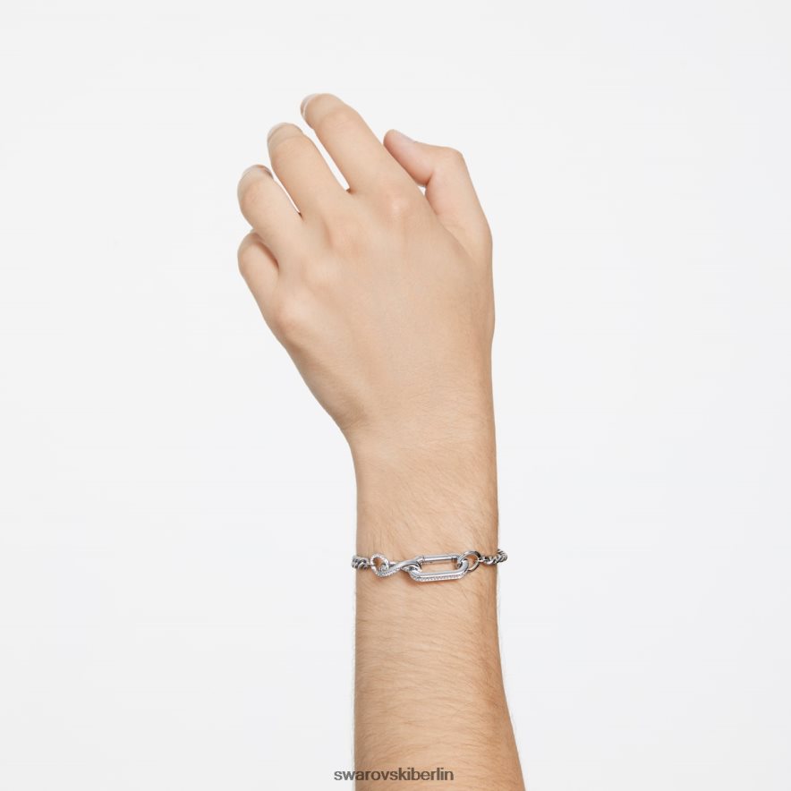 Swarovski Dextera-Armband Pavé, gemischte Glieder, weiß, rhodiniert Schmuck HLT448423
