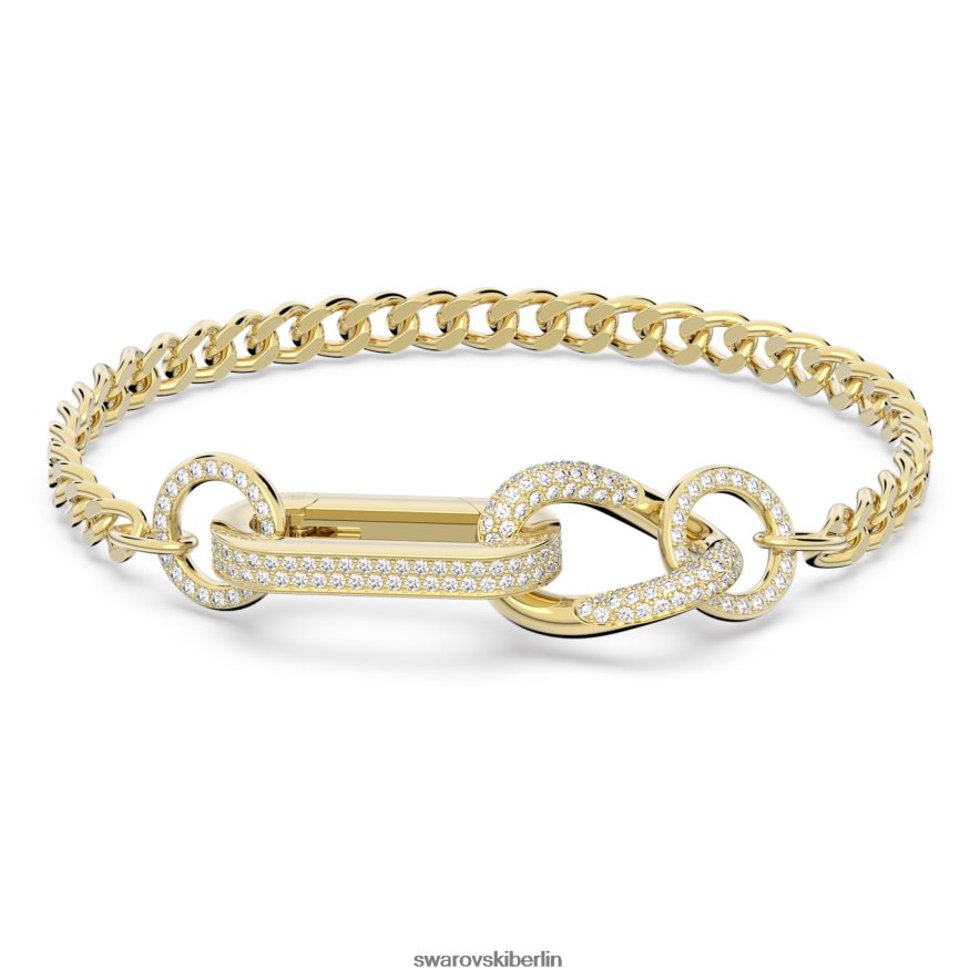 Swarovski Dextera-Armband Pavé, gemischte Glieder, weiß, vergoldet Schmuck HLT448422