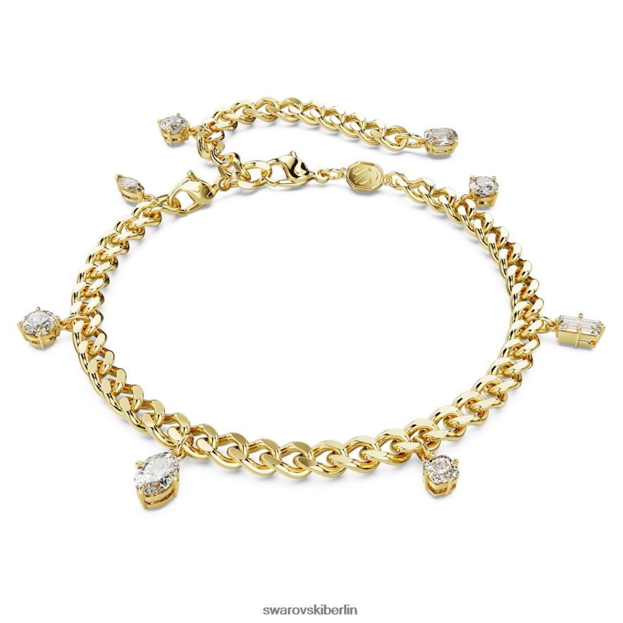 Swarovski Dextera-Armband und Fußkettchen Mischschliffe, weiß, vergoldet Schmuck HLT448461
