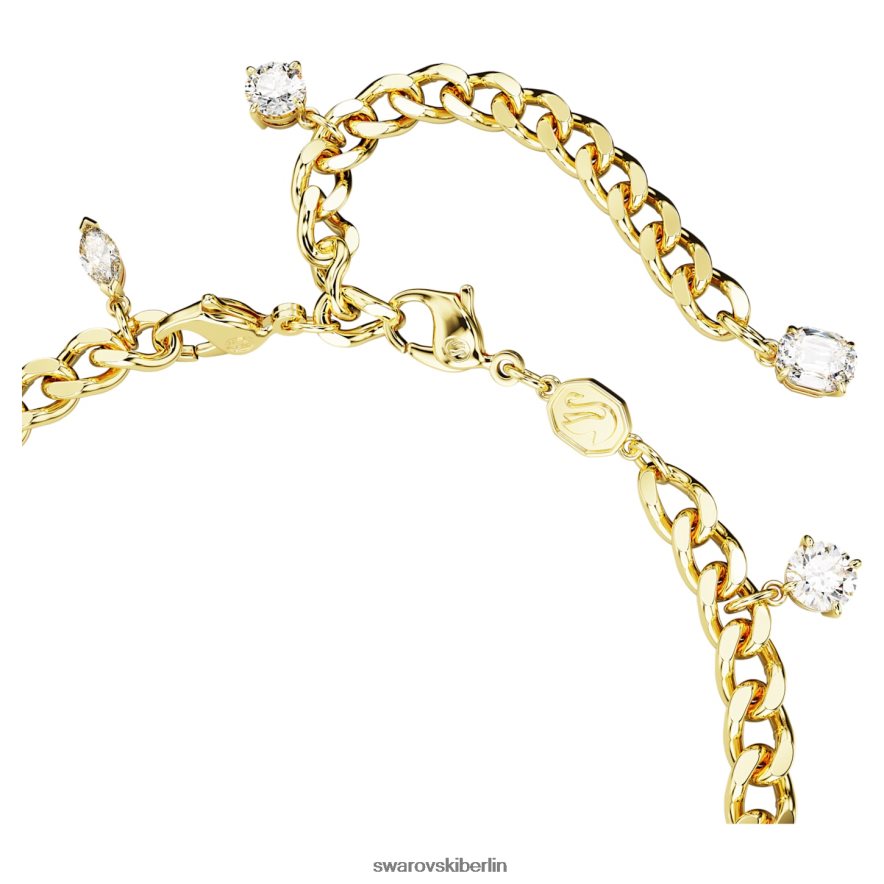 Swarovski Dextera-Armband und Fußkettchen Mischschliffe, weiß, vergoldet Schmuck HLT448461