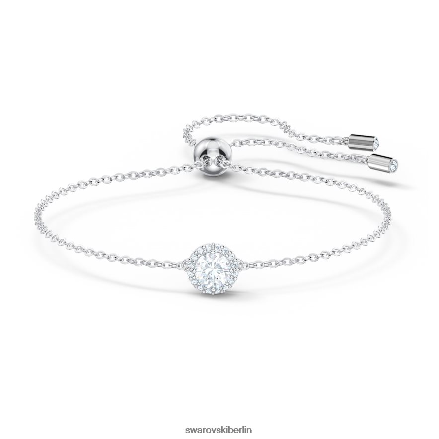 Swarovski Engelsarmband Rundschliff, weiß, rhodiniert Schmuck HLT448424