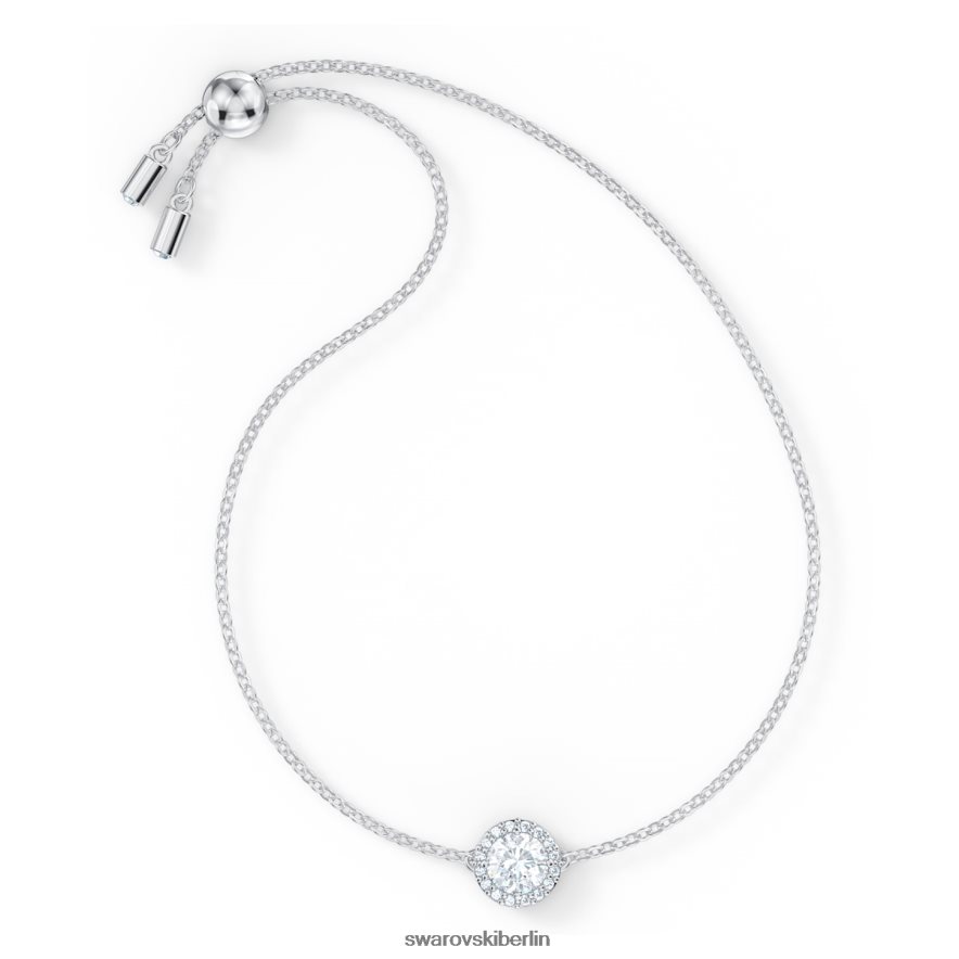 Swarovski Engelsarmband Rundschliff, weiß, rhodiniert Schmuck HLT448424