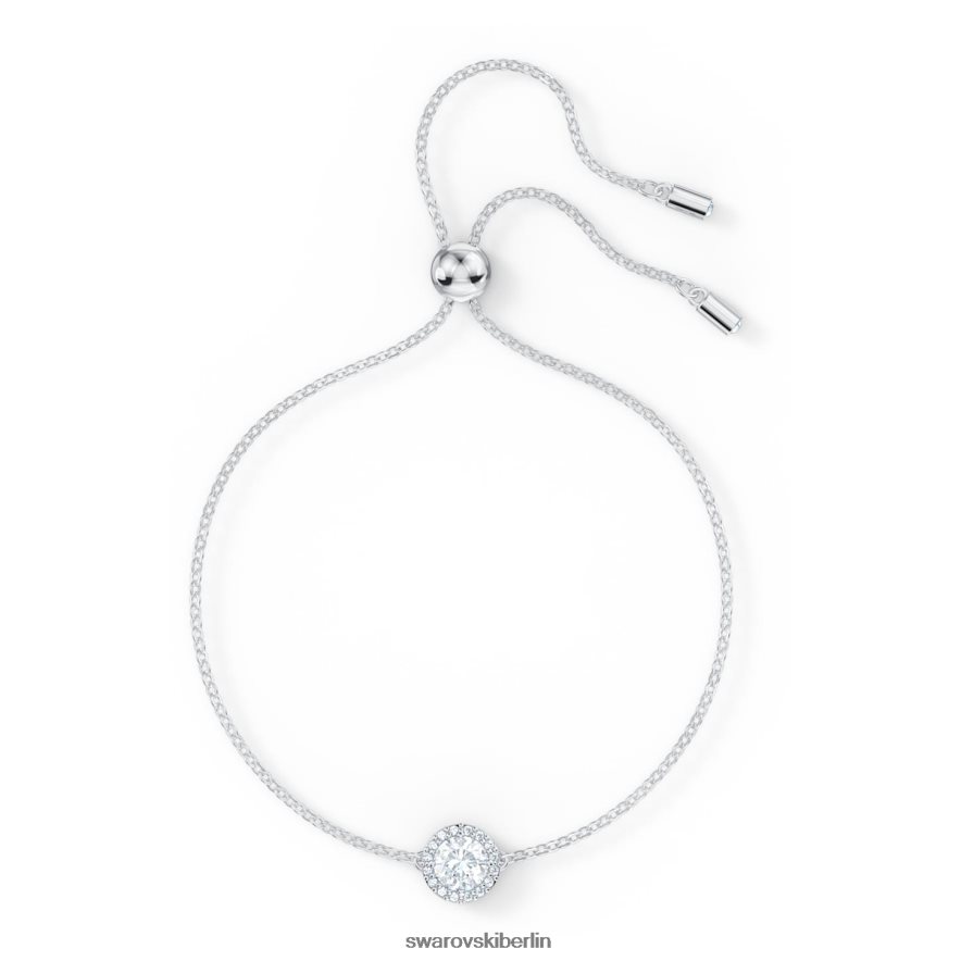 Swarovski Engelsarmband Rundschliff, weiß, rhodiniert Schmuck HLT448424