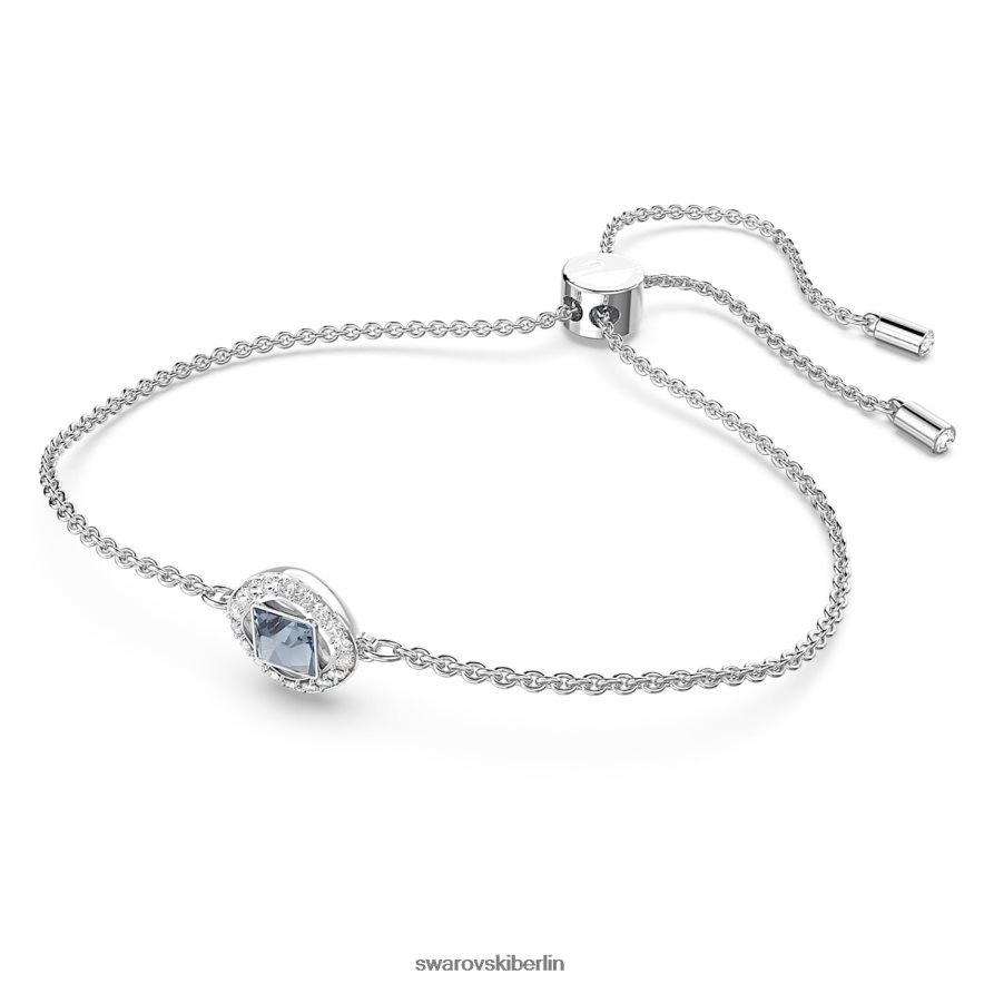 Swarovski Engelsarmband quadratischer Schliff, blau, rhodiniert Schmuck HLT448425