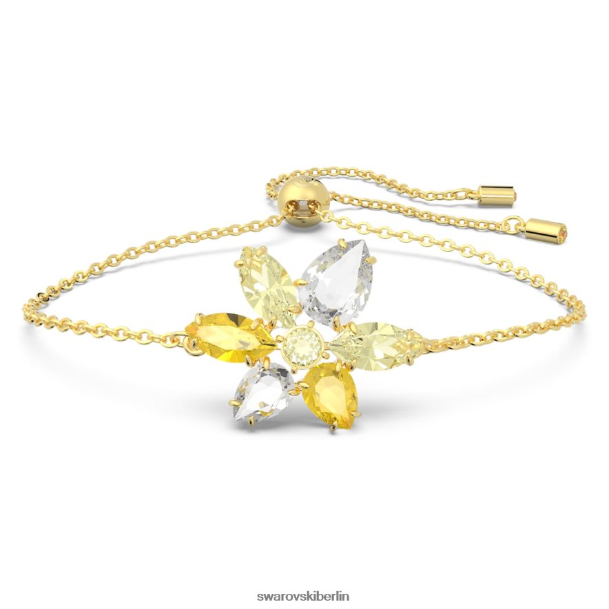 Swarovski Gema-Armband Mischschliffe, Blume, gelb, vergoldet Schmuck HLT448418