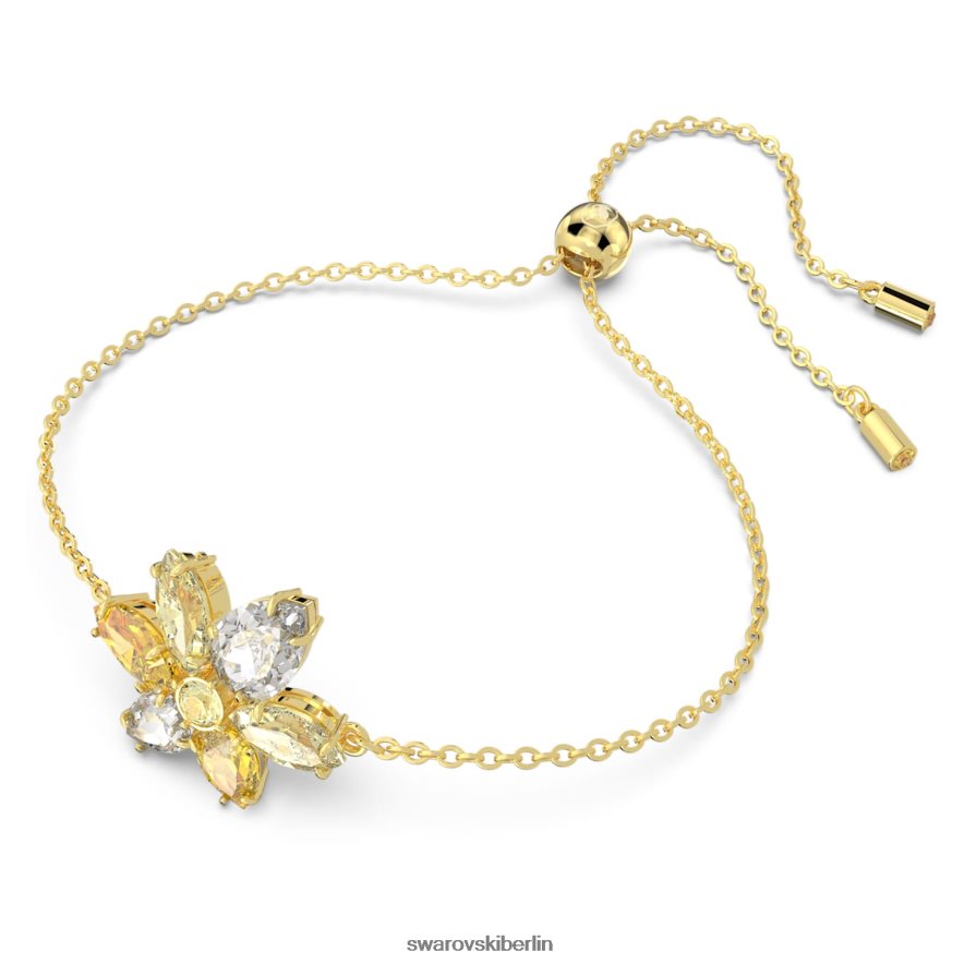 Swarovski Gema-Armband Mischschliffe, Blume, gelb, vergoldet Schmuck HLT448418
