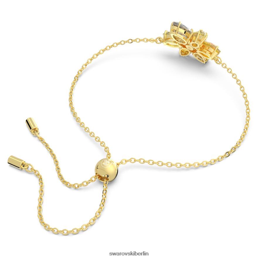Swarovski Gema-Armband Mischschliffe, Blume, gelb, vergoldet Schmuck HLT448418