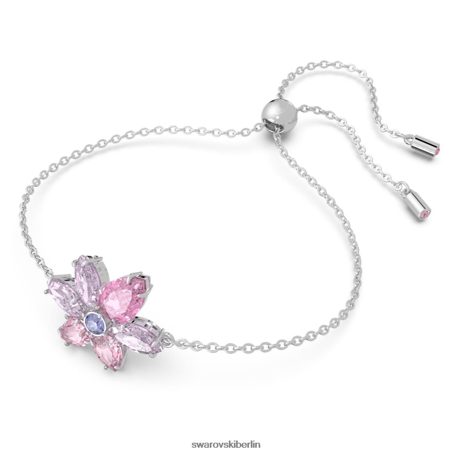 Swarovski Gema-Armband Mischschliffe, Blume, rosa, rhodiniert Schmuck HLT448417
