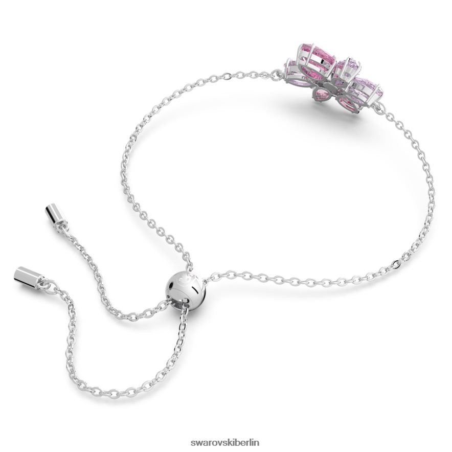 Swarovski Gema-Armband Mischschliffe, Blume, rosa, rhodiniert Schmuck HLT448417