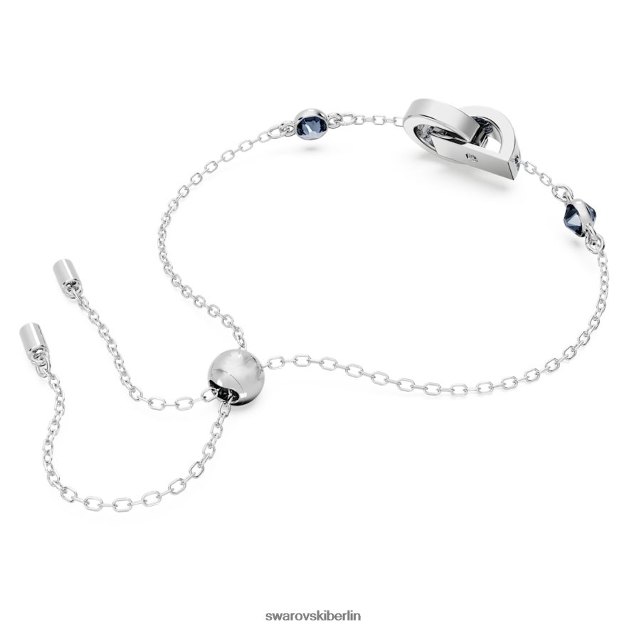 Swarovski Hohles Armband ineinandergreifende Schlaufe, blau, rhodiniert Schmuck HLT448462